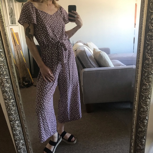 Floral Jumpsuit Dress in Lilac - Monteau - Picture 9 of 13